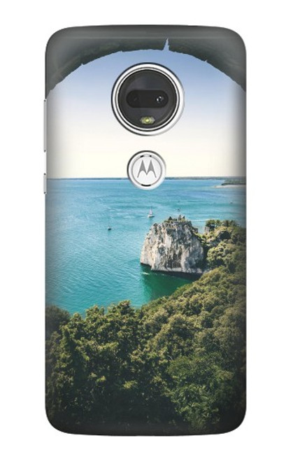 S3865 Europe Plage Duino Italie Etui Coque Housse pour Motorola Moto G7, Moto G7 Plus