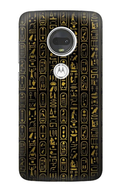 S3869 Hiéroglyphe égyptien antique Etui Coque Housse pour Motorola Moto G7, Moto G7 Plus