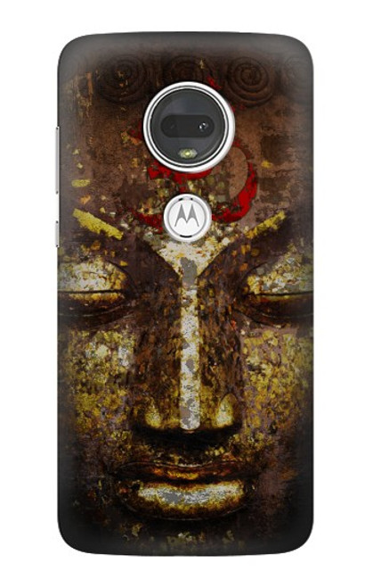 S3874 Symbole Ohm du visage de Bouddha Etui Coque Housse pour Motorola Moto G7, Moto G7 Plus