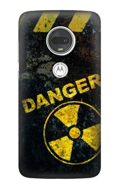 S3891 Risque nucléaire Danger Etui Coque Housse pour Motorola Moto G7, Moto G7 Plus