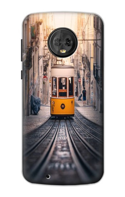 S3867 Tramways à Lisbonne Etui Coque Housse pour Motorola Moto G6