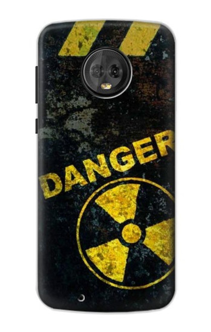 S3891 Risque nucléaire Danger Etui Coque Housse pour Motorola Moto G6