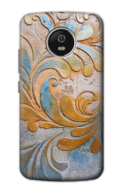 S3875 Tapis vintage en toile Etui Coque Housse pour Motorola Moto G5