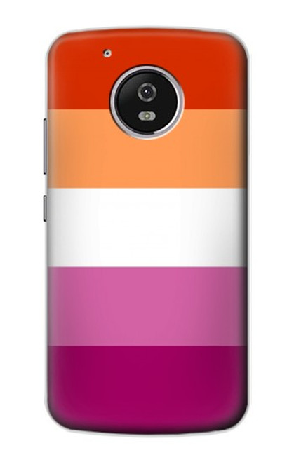 S3887 Drapeau de la fierté lesbienne Etui Coque Housse pour Motorola Moto G5