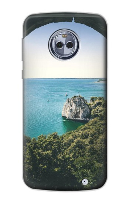 S3865 Europe Plage Duino Italie Etui Coque Housse pour Motorola Moto X4