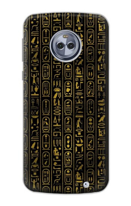 S3869 Hiéroglyphe égyptien antique Etui Coque Housse pour Motorola Moto X4