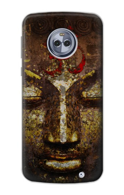 S3874 Symbole Ohm du visage de Bouddha Etui Coque Housse pour Motorola Moto X4