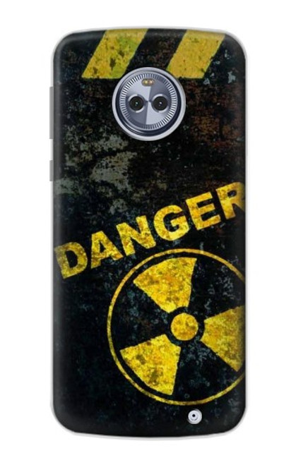 S3891 Risque nucléaire Danger Etui Coque Housse pour Motorola Moto X4