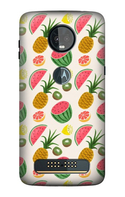 S3883 Motif de fruits Etui Coque Housse pour Motorola Moto Z3, Z3 Play