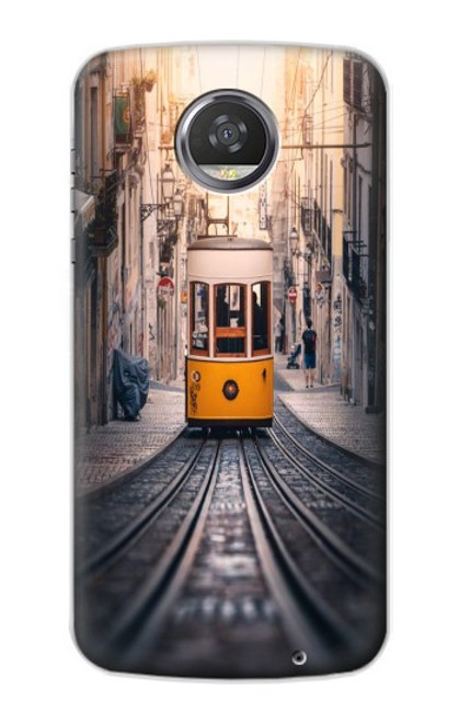 S3867 Tramways à Lisbonne Etui Coque Housse pour Motorola Moto Z2 Play, Z2 Force