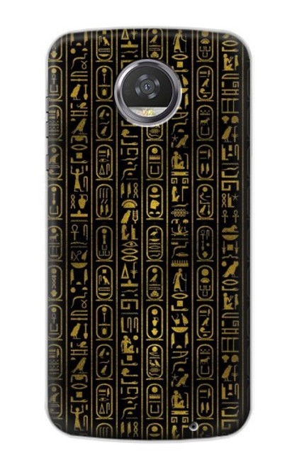 S3869 Hiéroglyphe égyptien antique Etui Coque Housse pour Motorola Moto Z2 Play, Z2 Force