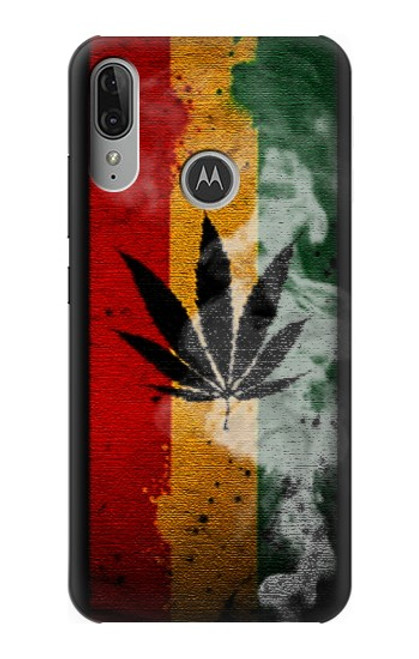 S3890 Drapeau Rasta Reggae Fumée Etui Coque Housse pour Motorola Moto E6 Plus, Moto E6s