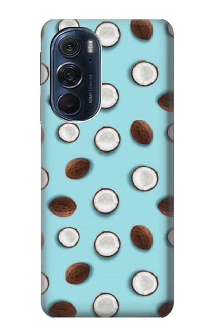 S3860 Motif à pois de noix de coco Etui Coque Housse pour Motorola Edge X30