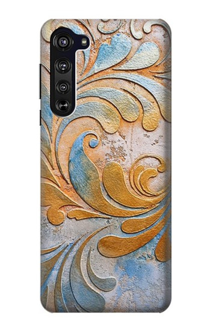 S3875 Tapis vintage en toile Etui Coque Housse pour Motorola Edge