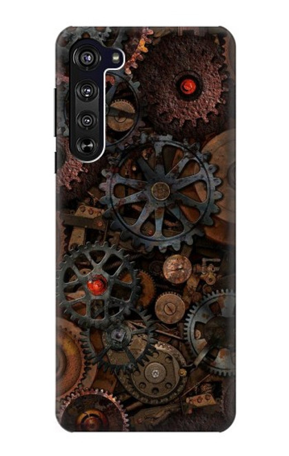 S3884 Engrenages Mécaniques Steampunk Etui Coque Housse pour Motorola Edge