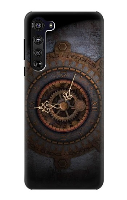 S3908 Horloge Vintage Etui Coque Housse pour Motorola Edge