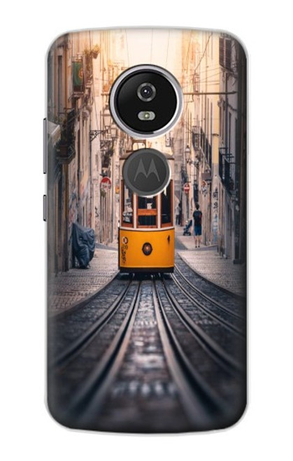 S3867 Tramways à Lisbonne Etui Coque Housse pour Motorola Moto E5 Plus