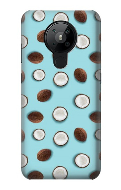 S3860 Motif à pois de noix de coco Etui Coque Housse pour Nokia 5.3