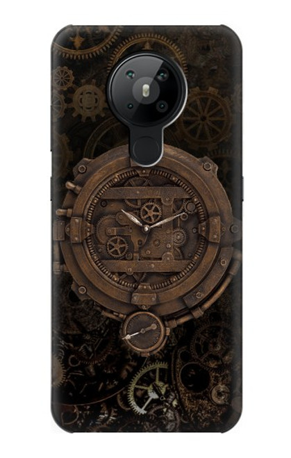 S3902 Horloge Steampunk Etui Coque Housse pour Nokia 5.3