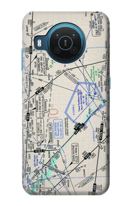 S3882 Carte de vol en route Etui Coque Housse pour Nokia X20