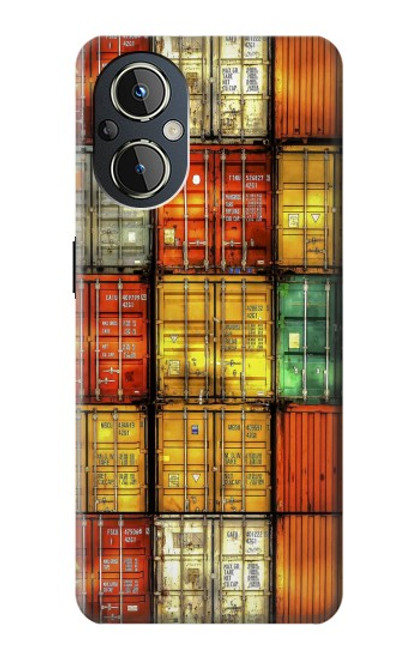 S3861 Bloc de conteneur coloré Etui Coque Housse pour OnePlus Nord N20 5G