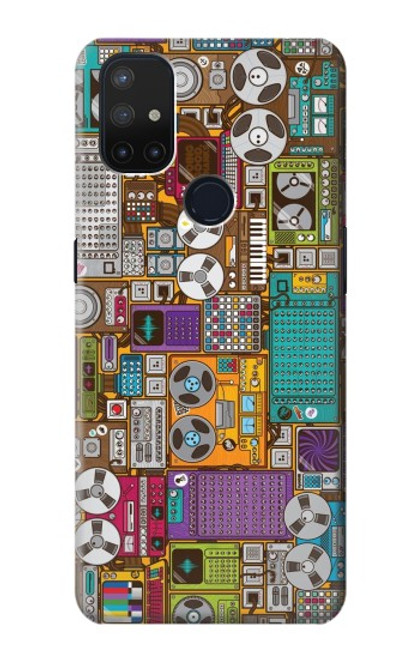 S3879 Griffonnage de musique rétro Etui Coque Housse pour OnePlus Nord N10 5G