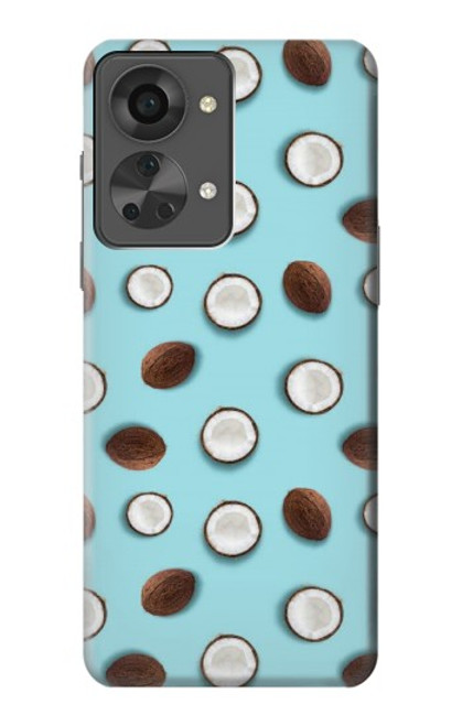 S3860 Motif à pois de noix de coco Etui Coque Housse pour OnePlus Nord 2T