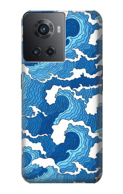 S3901 Vagues esthétiques de l'océan de tempête Etui Coque Housse pour OnePlus 10R
