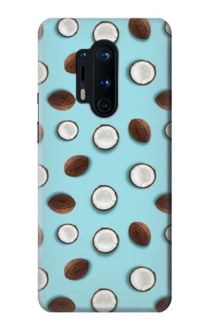 S3860 Motif à pois de noix de coco Etui Coque Housse pour OnePlus 8 Pro