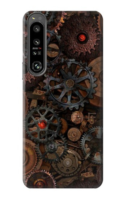 S3884 Engrenages Mécaniques Steampunk Etui Coque Housse pour Sony Xperia 1 IV