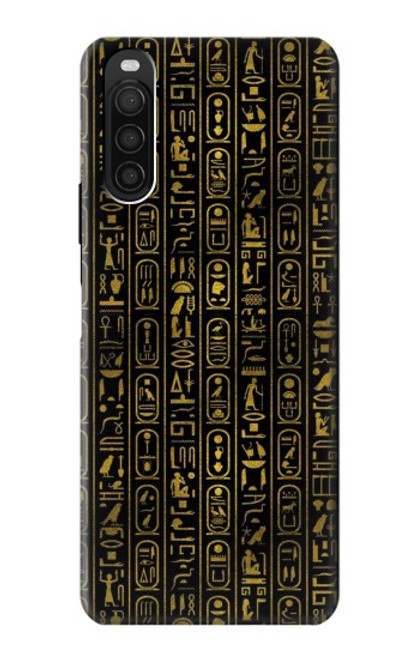 S3869 Hiéroglyphe égyptien antique Etui Coque Housse pour Sony Xperia 10 III