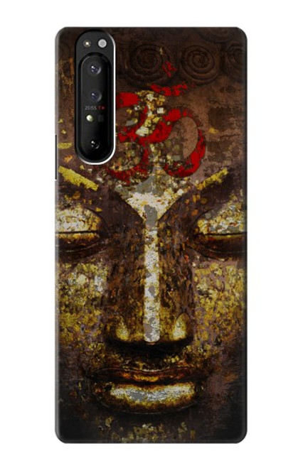 S3874 Symbole Ohm du visage de Bouddha Etui Coque Housse pour Sony Xperia 1 III