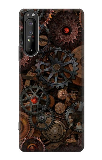 S3884 Engrenages Mécaniques Steampunk Etui Coque Housse pour Sony Xperia 1 II