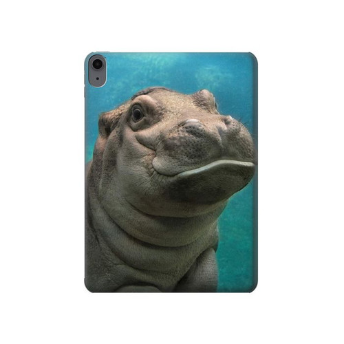 S3871 mignon, bébé, hippopotame, hippopotame Etui Coque Housse pour iPad Air (2022, 2020), Air 11 (2024,2025), Pro 11 (2022)