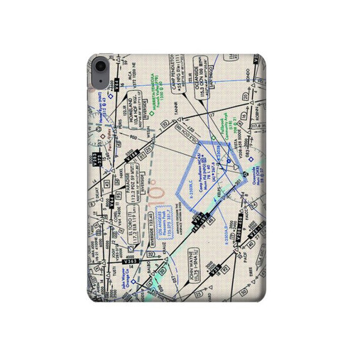 S3882 Carte de vol en route Etui Coque Housse pour iPad Air (2022,2020, 4th, 5th), iPad Pro 11 (2022, 6th)