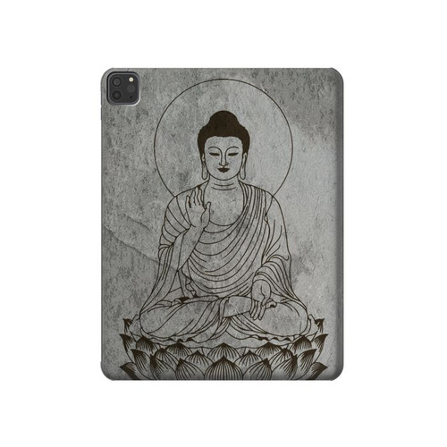 S3873 Dessin au trait Bouddha Etui Coque Housse pour iPad Pro 11 (2021,2020,2018, 3rd, 2nd, 1st)