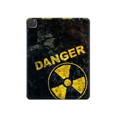 S3891 Risque nucléaire Danger Etui Coque Housse pour iPad Pro 11 (2021,2020,2018, 3rd, 2nd, 1st)