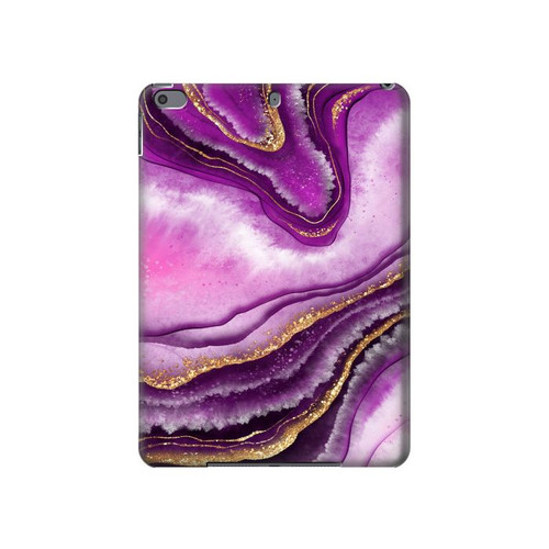 S3896 Stries d'or en marbre violet Etui Coque Housse pour iPad Pro 10.5, iPad Air (2019, 3rd)