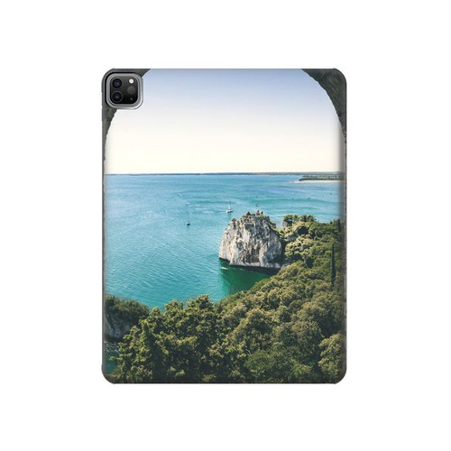 S3865 Europe Plage Duino Italie Etui Coque Housse pour iPad Pro 12.9 (2022,2021,2020,2018, 3rd, 4th, 5th, 6th)