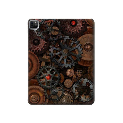 S3884 Engrenages Mécaniques Steampunk Etui Coque Housse pour iPad Pro 12.9 (2022,2021,2020,2018, 3rd, 4th, 5th, 6th)