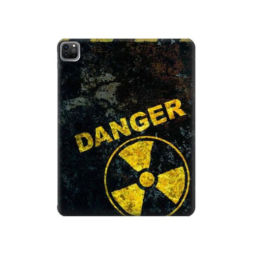 S3891 Risque nucléaire Danger Etui Coque Housse pour iPad Pro 12.9 (2022,2021,2020,2018, 3rd, 4th, 5th, 6th)