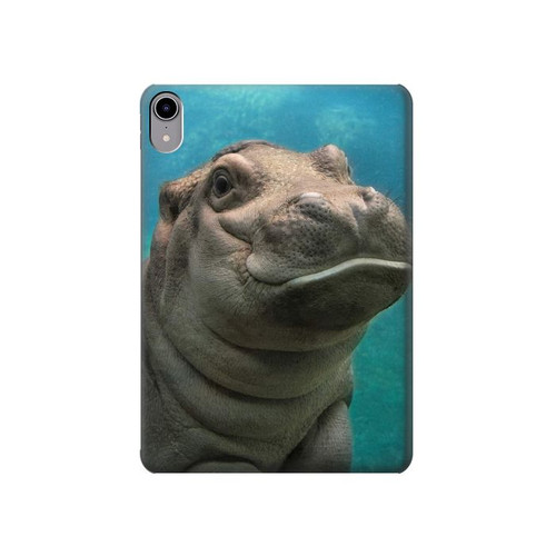 S3871 mignon, bébé, hippopotame, hippopotame Etui Coque Housse pour iPad mini 6, iPad mini (2021)