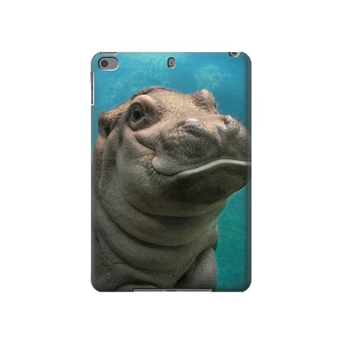 S3871 mignon, bébé, hippopotame, hippopotame Etui Coque Housse pour iPad mini 4, iPad mini 5, iPad mini 5 (2019)