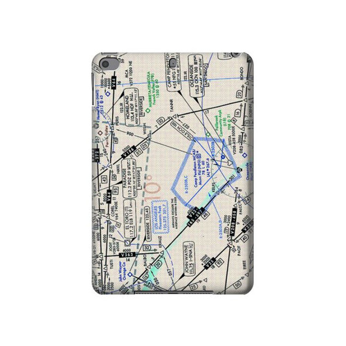 S3882 Carte de vol en route Etui Coque Housse pour iPad mini 4, iPad mini 5, iPad mini 5 (2019)