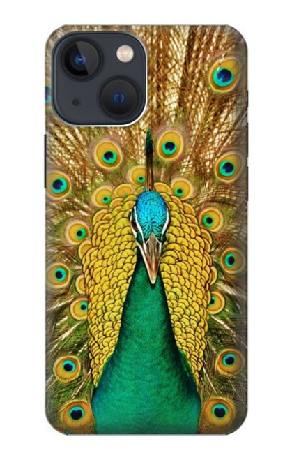 S0513 Paon Etui Coque Housse pour iPhone 14