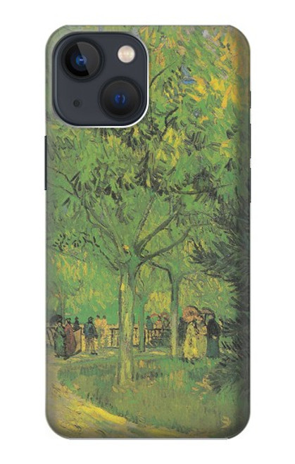 S3748 Van Gogh une ruelle dans un jardin public Etui Coque Housse pour iPhone 14