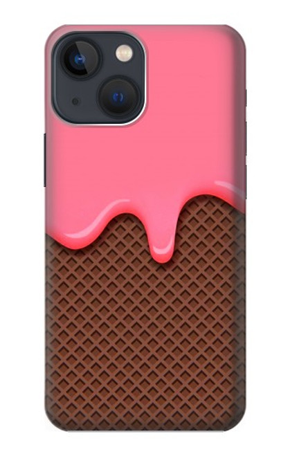 S3754 Cornet de crème glacée à la fraise Etui Coque Housse pour iPhone 14