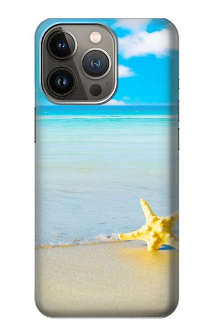S0911 Détendez-vous à la plage Etui Coque Housse pour iPhone 14 Pro