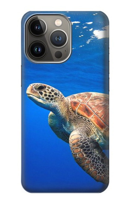 S3898 Tortue de mer Etui Coque Housse pour iPhone 14 Pro