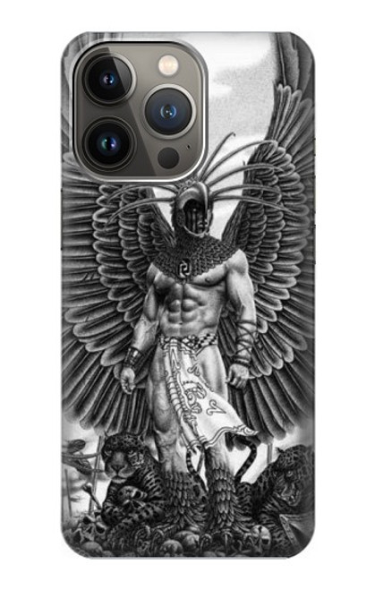 S1235 Guerrier aztèque Etui Coque Housse pour iPhone 14 Pro Max